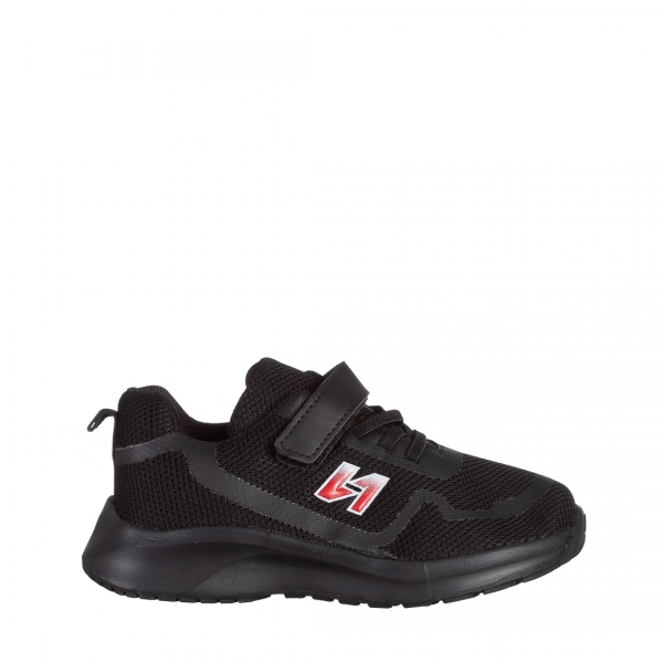 Παιδικά αθλητικά παπούτσια μαύρα από ύφασμα Vanilla - Kalapod.gr