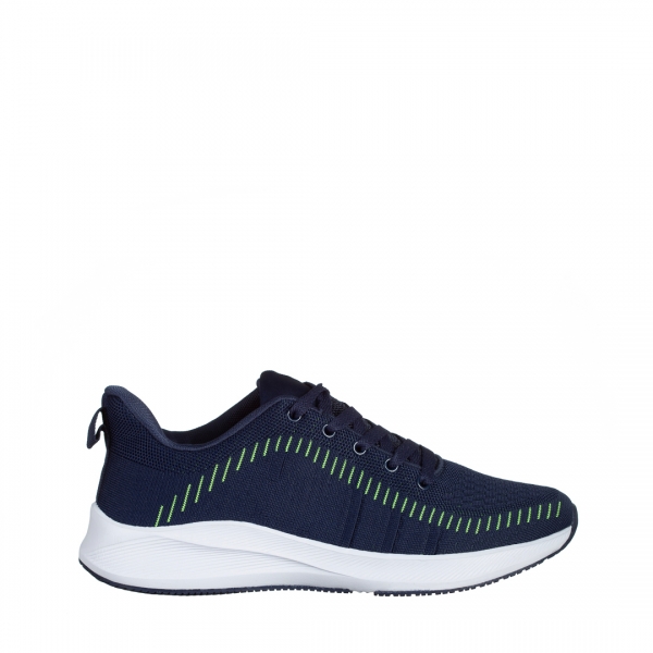 Ανδρικά αθλητικά παπούτσια  μπλε από ύφασμα Cortez, 2 - Kalapod.gr
