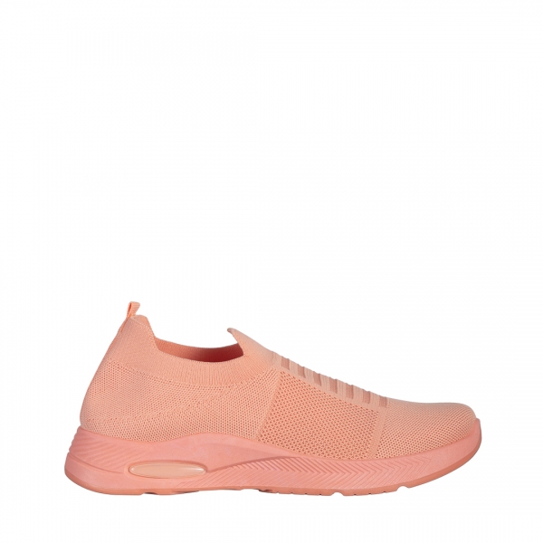 Γυναικεία αθλητικά παπούτσια ροζ από ύφασμα Rhona, 2 - Kalapod.gr