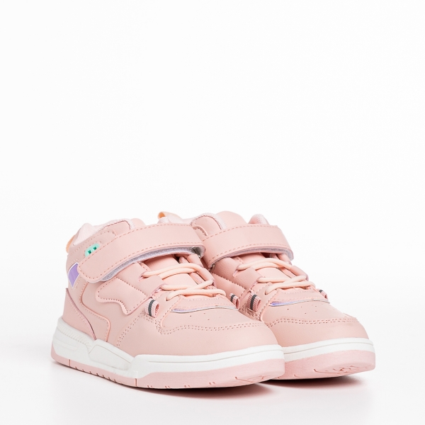 Παιδικά αθλητικά παπούτσια ροζ από οικολογικό δέρμα Richey, 3 - Kalapod.gr