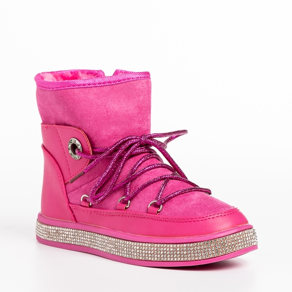 Παιδικές μπότες  ροζ από οικολογικό δέρμα Crayola, 3 - Kalapod.gr