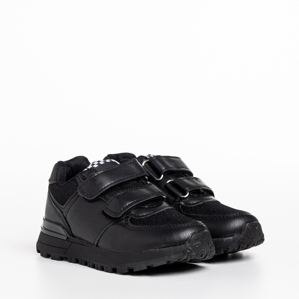 Παιδικά αθλητικά παπούτσια μαύρα από ύφασμα  Darbie - Kalapod.gr