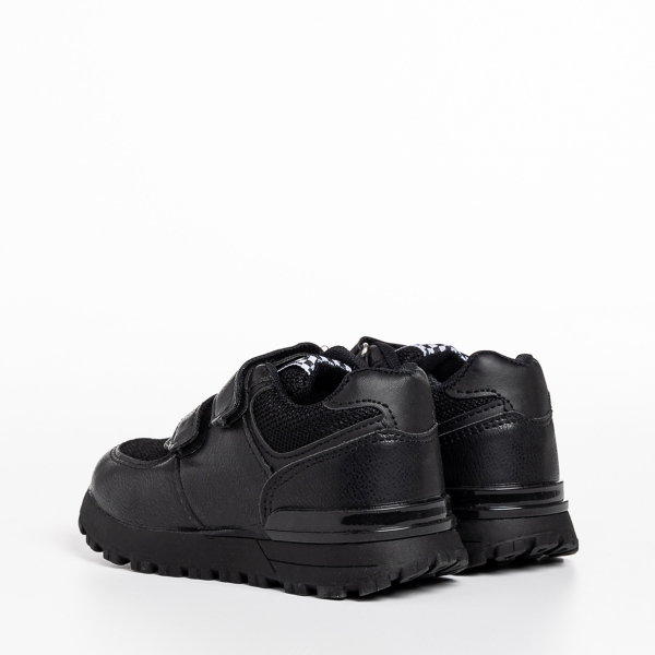 Παιδικά αθλητικά παπούτσια μαύρα από ύφασμα  Darbie, 4 - Kalapod.gr