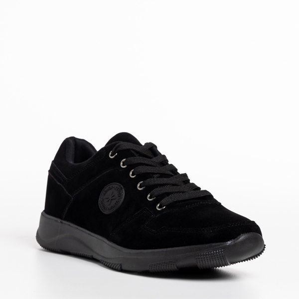 Ανδρικά αθλητικά παπούτσια μαύρα από ύφασμα  Raymar - Kalapod.gr