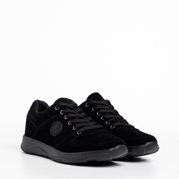 Ανδρικά αθλητικά παπούτσια μαύρα από ύφασμα  Raymar, 3 - Kalapod.gr