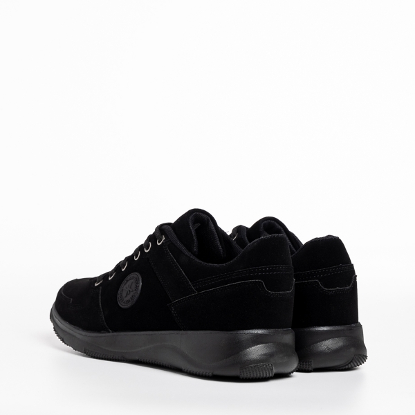 Ανδρικά αθλητικά παπούτσια μαύρα από ύφασμα  Raymar, 4 - Kalapod.gr