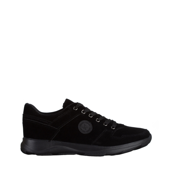 Ανδρικά αθλητικά παπούτσια μαύρα από ύφασμα  Raymar, 2 - Kalapod.gr