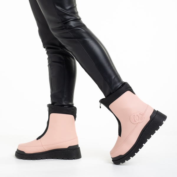 Γυναικείες μπότες  ροζ από οικολογικό δέρμα   Lilith - Kalapod.gr