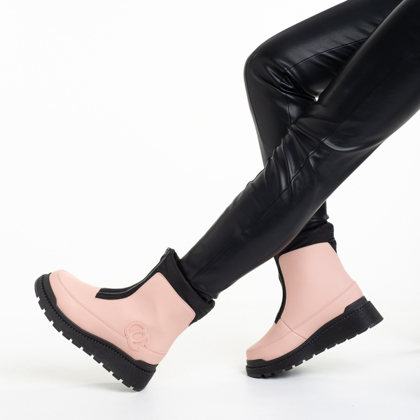 Γυναικείες μπότες  ροζ από οικολογικό δέρμα   Lilith, 5 - Kalapod.gr