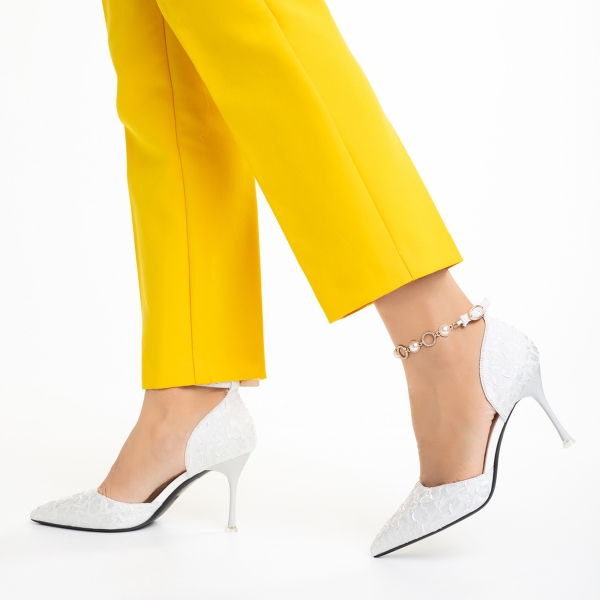 Γυναικεία παπούτσια  λευκά  από οικολογικό δέρμα  Briony, 3 - Kalapod.gr