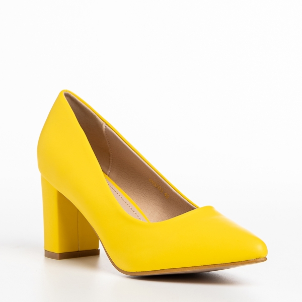 Γυναικεία παπούτσια κίτρινα από οικολογικό δέρμα   Rissa - Kalapod.gr
