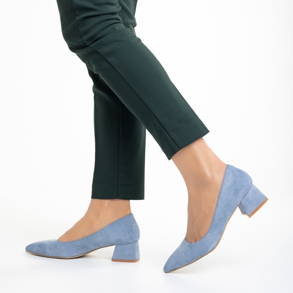 Γυναικεία παπούτσια μπλε από ύφασμα Cataleya, 3 - Kalapod.gr