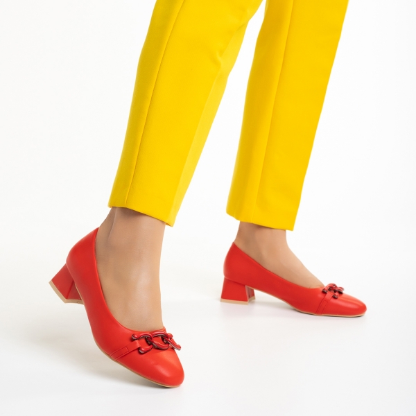 Γυναικεία παπούτσια κόκκινα από οικολογικό δέρμα   Braulia - Kalapod.gr