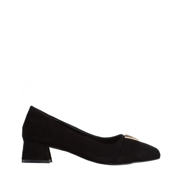 Γυναικεία παπούτσια μαύρα από ύφασμα Briella, 2 - Kalapod.gr