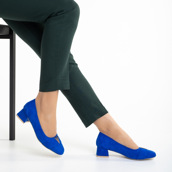 Γυναικεία παπούτσια μπλε από ύφασμα Briella - Kalapod.gr