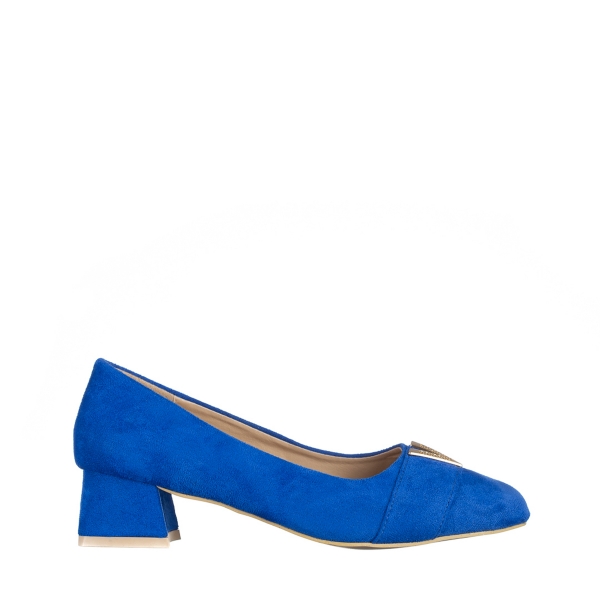 Γυναικεία παπούτσια μπλε από ύφασμα Briella, 2 - Kalapod.gr