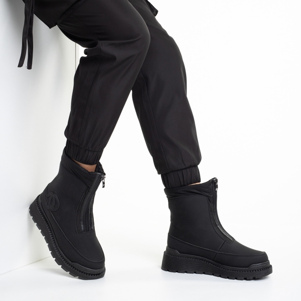 Γυναικείες μπότες μαύρες  από οικολογικό δέρμα   Lilith, 5 - Kalapod.gr