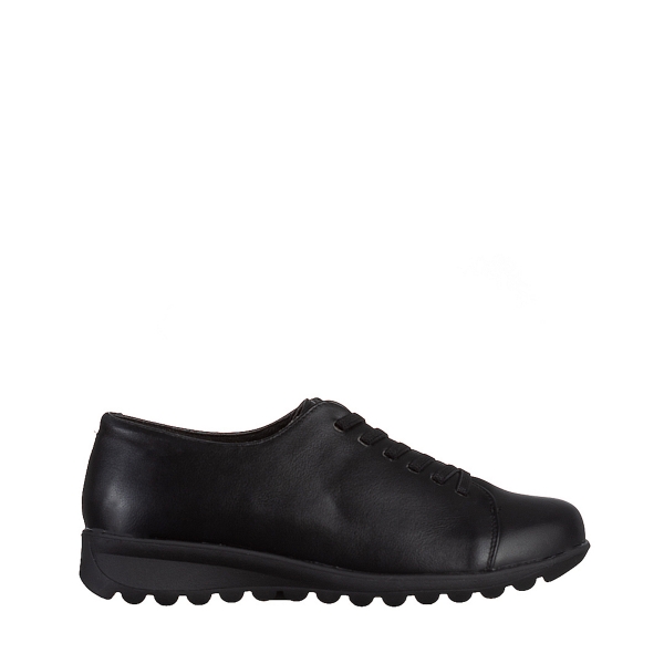 Γυναικεία αθλητικά παπούτσια  μαύρα  από οικολογικό δέρμα  Caterina, 2 - Kalapod.gr
