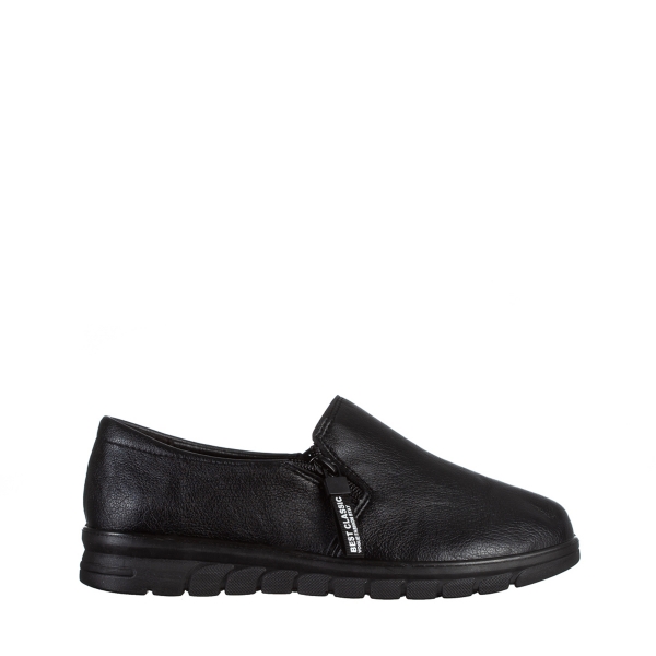 Γυναικεία παπούτσια  μαύρα  από οικολογικό δέρμα  Coco, 2 - Kalapod.gr