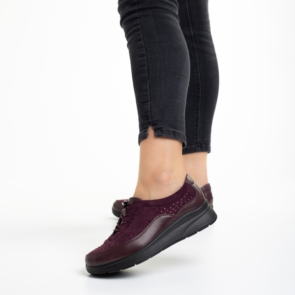 Γυναικεία casual παπούτσια  κόκκινα   από οικολογικό δέρμα και ύφασμα Semana, 3 - Kalapod.gr