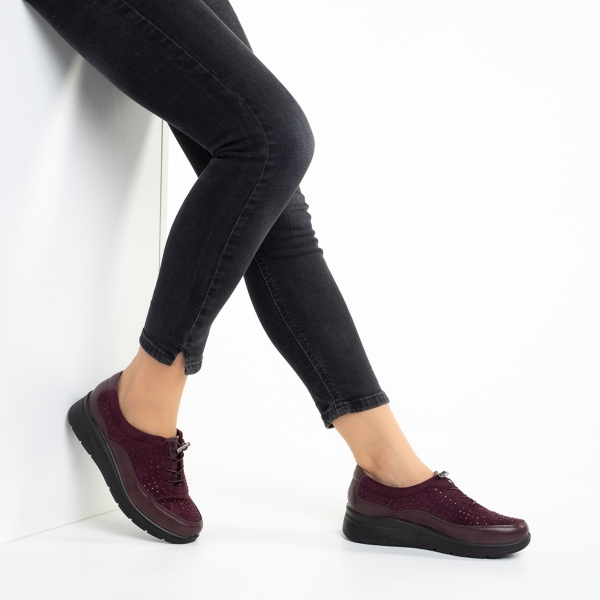 Γυναικεία casual παπούτσια  κόκκινα   από οικολογικό δέρμα και ύφασμα Semana - Kalapod.gr
