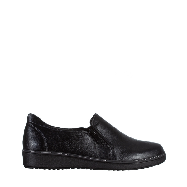 Γυναικεία παπούτσια  μαύρα  από οικολογικό δέρμα  Caressa, 2 - Kalapod.gr