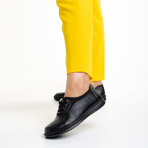 Γυναικεία παπούτσια  μαύρα  από οικολογικό δέρμα  Buffy - Kalapod.gr