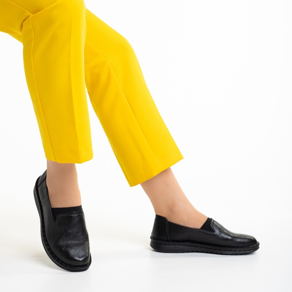 Γυναικεία παπούτσια  μαύρα  από οικολογικό δέρμα  Emiliana, 4 - Kalapod.gr