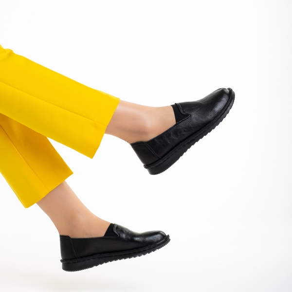 Γυναικεία παπούτσια  μαύρα  από οικολογικό δέρμα  Emiliana, 6 - Kalapod.gr