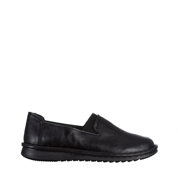 Γυναικεία παπούτσια  μαύρα  από οικολογικό δέρμα  Emiliana, 2 - Kalapod.gr