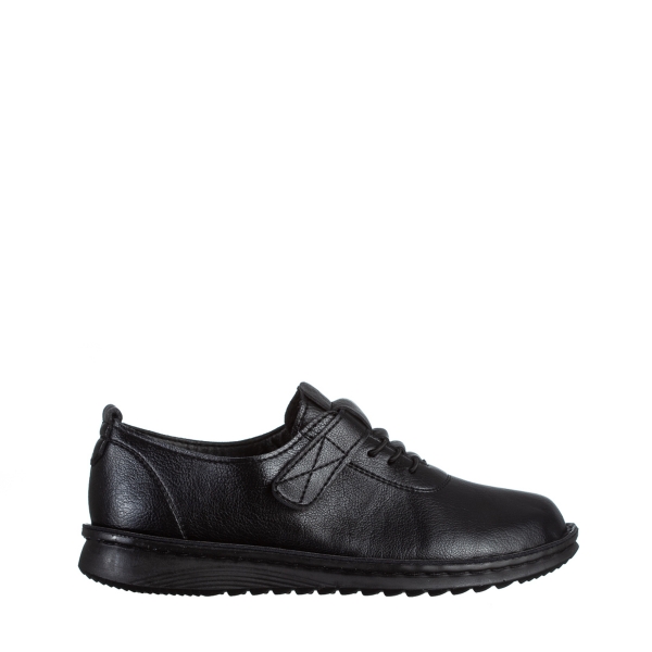 Γυναικεία παπούτσια  μαύρα  από οικολογικό δέρμα  Asmara, 2 - Kalapod.gr