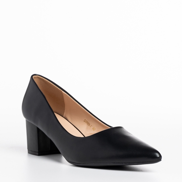 Γυναικεία παπούτσια μαύρα από οικολογικό δέρμα   Kaz - Kalapod.gr