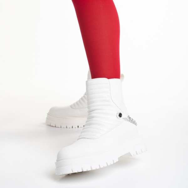 Γυναικείες μπότες  Resca λευκά, 3 - Kalapod.gr