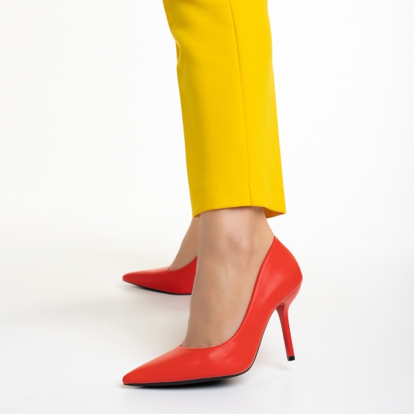 Γυναικεία παπούτσια   κόκκινα από οικολογικό δέρμα  Leya - Kalapod.gr