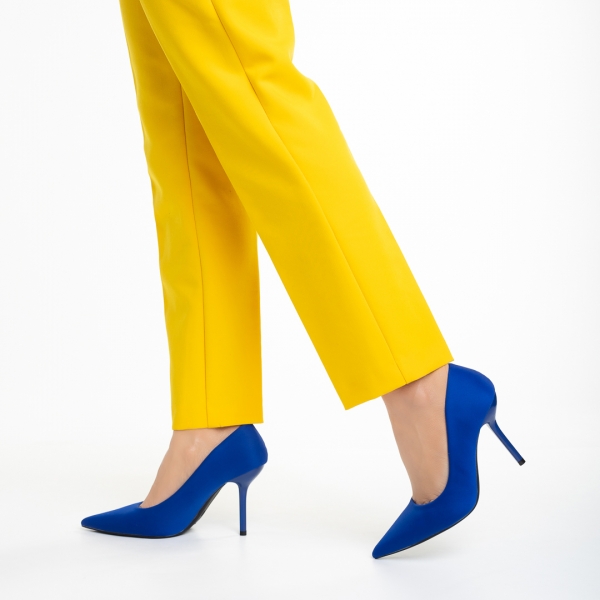Γυναικεία παπούτσια   μπλε από ύφασμα Emelda, 5 - Kalapod.gr