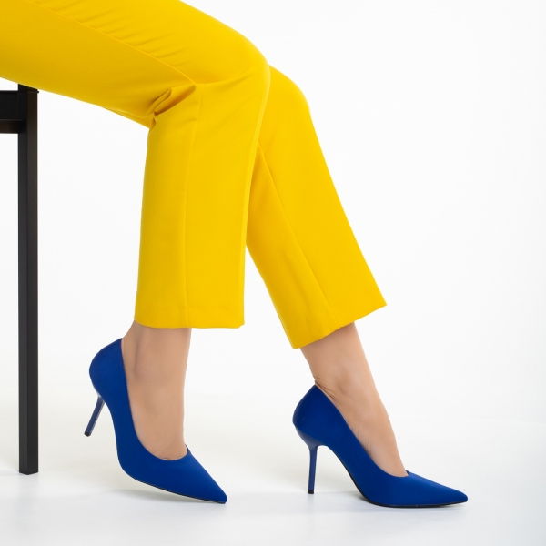 Γυναικεία παπούτσια   μπλε από ύφασμα Emelda, 6 - Kalapod.gr