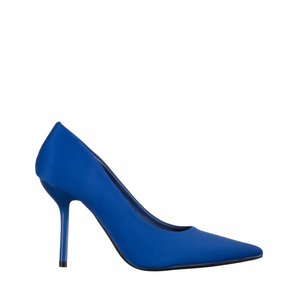 Γυναικεία παπούτσια   μπλε από ύφασμα Emelda, 2 - Kalapod.gr