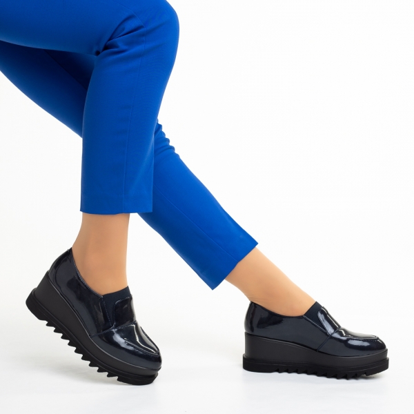 Γυναικεία παπούτσια  μπλε από οικολογικό δέρμα Tamora, 6 - Kalapod.gr