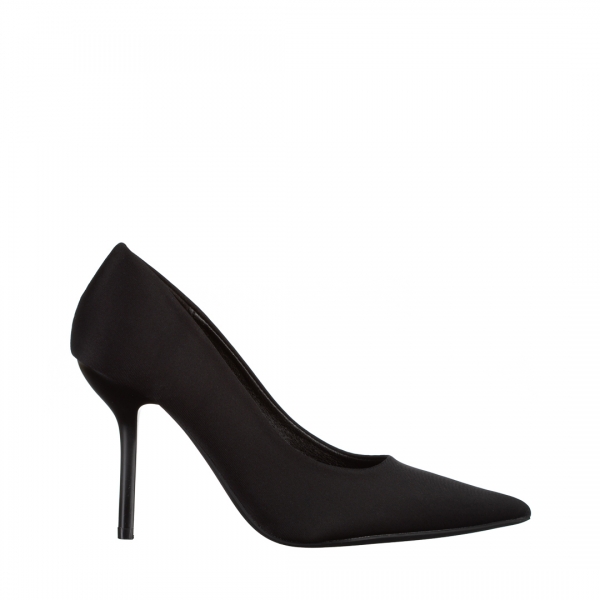 Γυναικεία παπούτσια   μαύρα από ύφασμα Emelda, 2 - Kalapod.gr