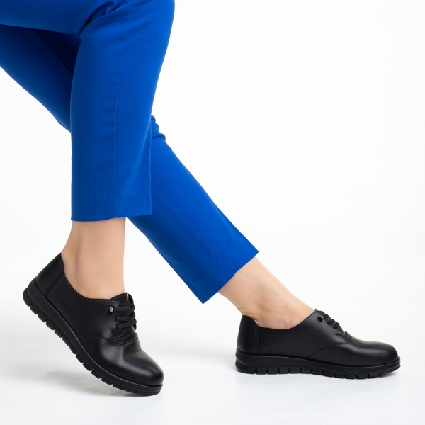 Γυναικεία παπούτσια  μαύρα από οικολογικό δέρμα Cambria, 5 - Kalapod.gr
