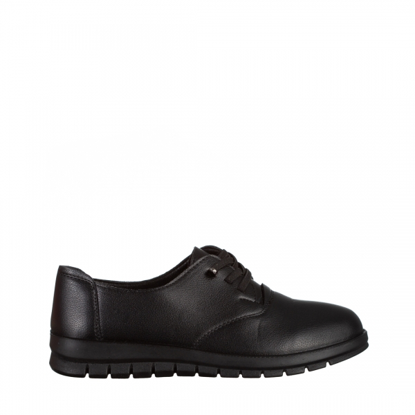 Γυναικεία παπούτσια  μαύρα από οικολογικό δέρμα Cambria, 2 - Kalapod.gr