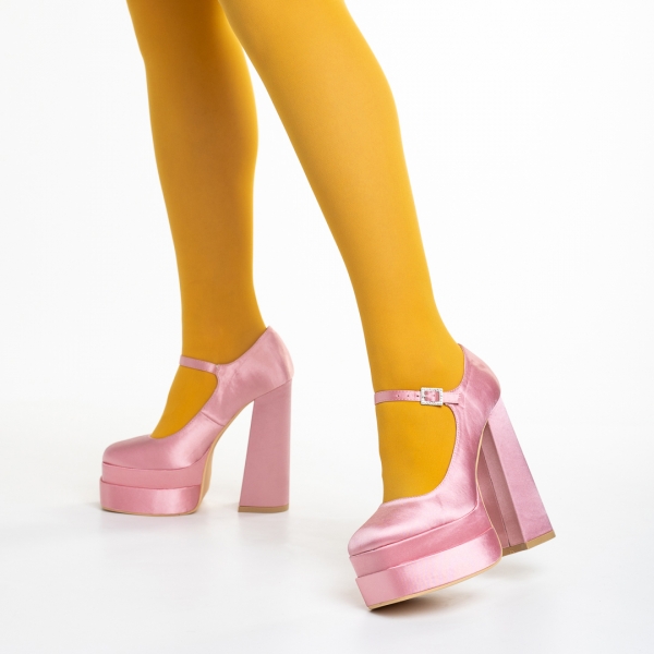 Γυναικεία παπούτσια   ροζ από ύφασμα Caira - Kalapod.gr