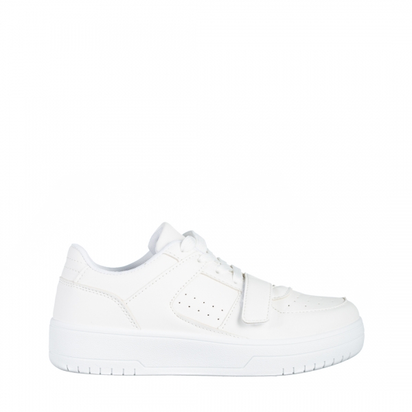 Γυναικεία αθλητικά παπούτσια λευκά από οικολογικό δέρμα  Sonal, 2 - Kalapod.gr
