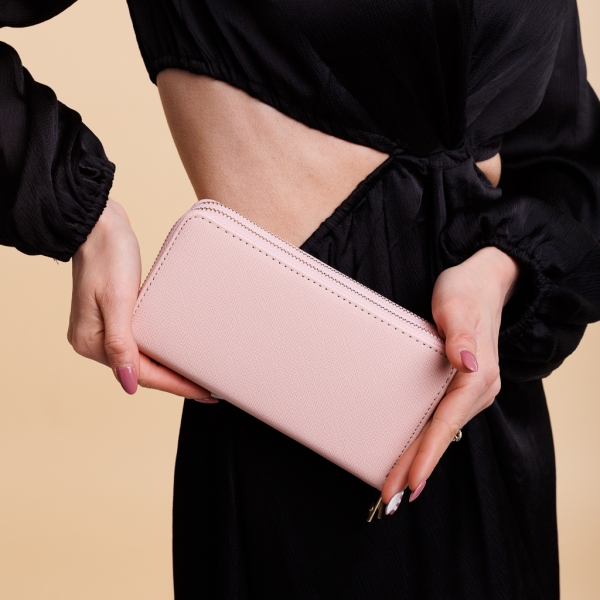 Γυναικείο πορτοφόλι ροζ από οικολογικό δέρμα  Olaya - Kalapod.gr