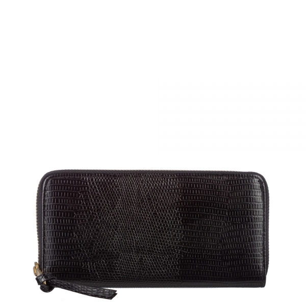 Γυναικείο πορτοφόλι μαύρο από οικολογικό δέρμα  Adelaida, 2 - Kalapod.gr