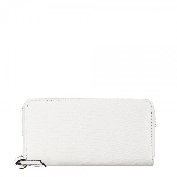 Γυναικείο πορτοφόλι λευκό από οικολογικό δέρμα  Adelaida, 2 - Kalapod.gr