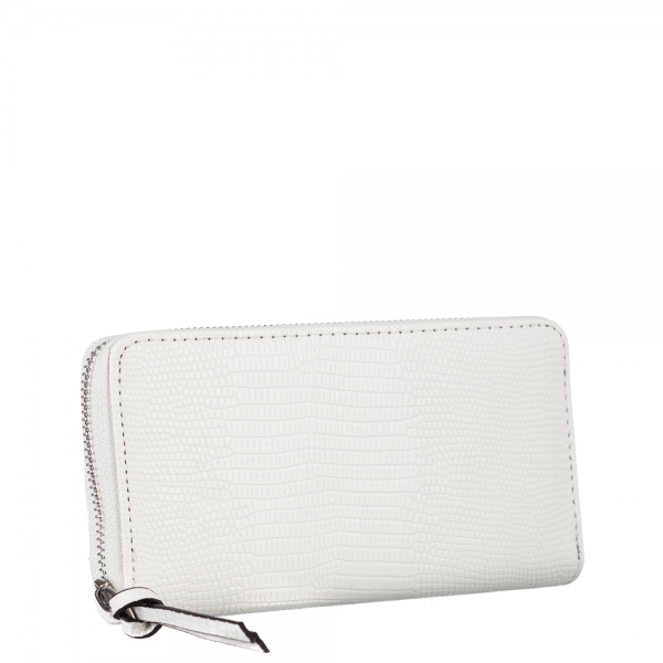 Γυναικείο πορτοφόλι λευκό από οικολογικό δέρμα  Adelaida, 3 - Kalapod.gr