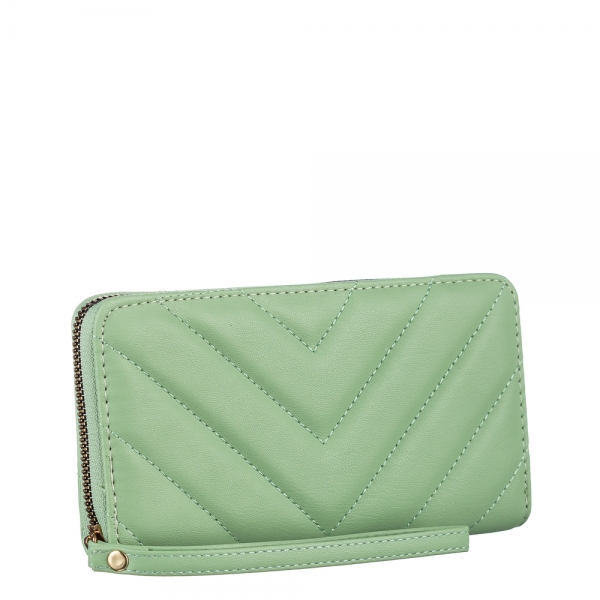 Γυναικείο πορτοφόλι πράσινο από οικολογικό δέρμα  Zaray, 3 - Kalapod.gr