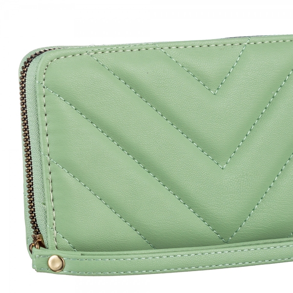 Γυναικείο πορτοφόλι πράσινο από οικολογικό δέρμα  Zaray, 4 - Kalapod.gr