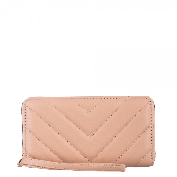 Γυναικείο πορτοφόλι ροζ από οικολογικό δέρμα  Zaray, 2 - Kalapod.gr